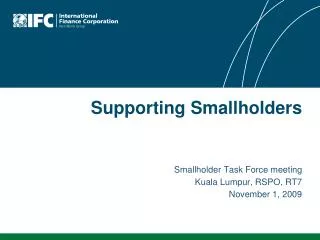 Supporting Smallholders