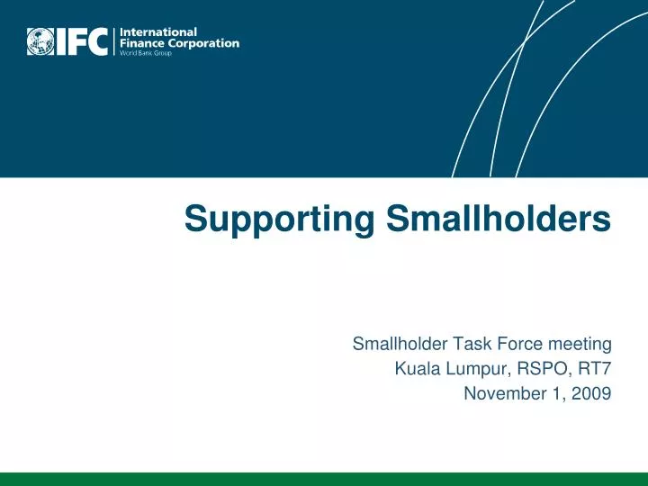 supporting smallholders