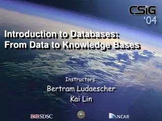 Introduction to Databases: From Data to Knowledge Bases