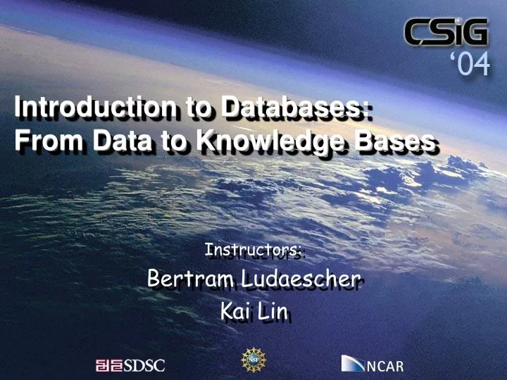 introduction to databases from data to knowledge bases