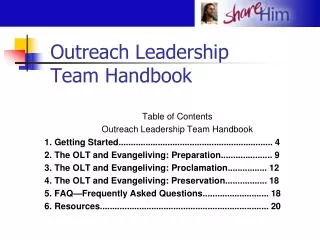 Outreach Leadership Team Handbook