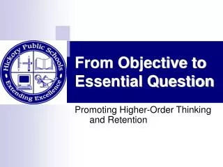 From Objective to Essential Question
