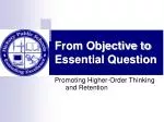 From Objective to Essential Question - slide 1