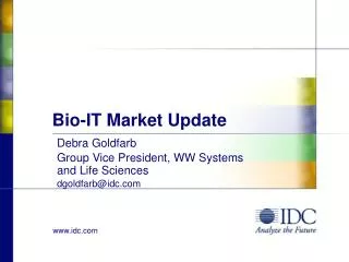 Bio-IT Market Update