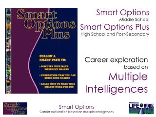Smart Options Middle School Smart Options Plus High School and Post-Secondary