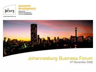 Johannesburg Business Forum