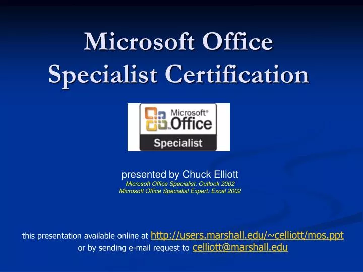 microsoft office specialist certification