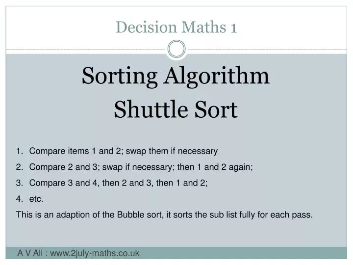 decision maths 1