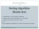 Decision Maths 1 - slide 1