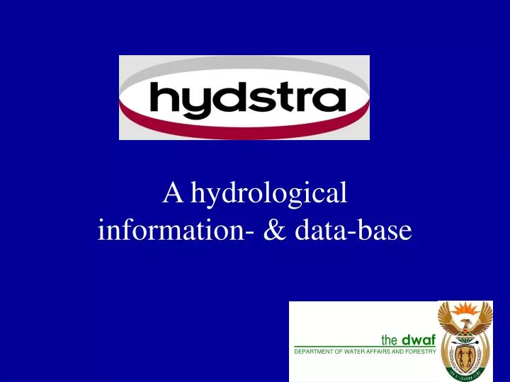 a hydrological information data base