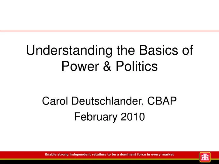 understanding the basics of power politics