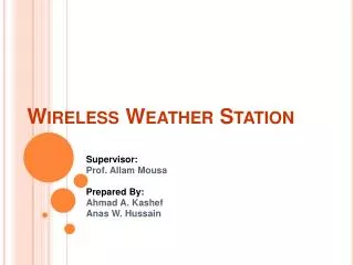 Wireless Weather Station