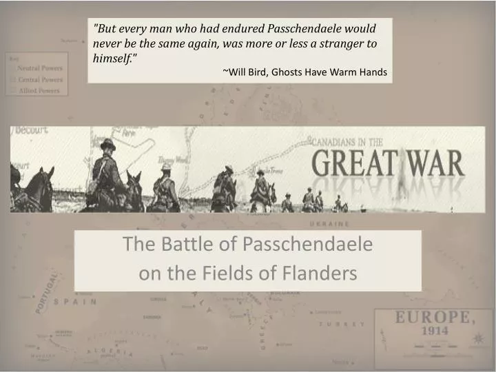 the battle of passchendaele on the fields of flanders