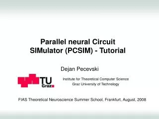 Parallel neural Circuit SIMulator (PCSIM) - Tutorial