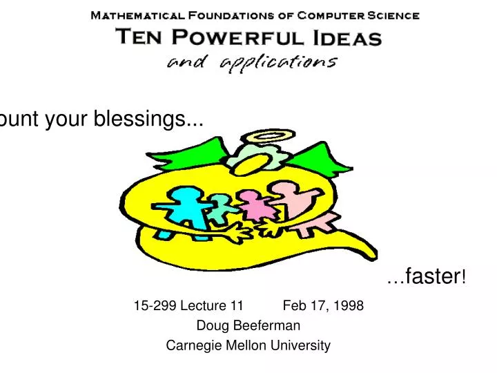15 299 lecture 11 feb 17 1998 doug beeferman carnegie mellon university
