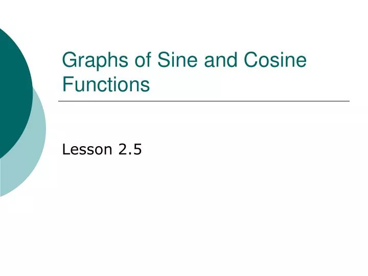 graphs of sine and cosine functions