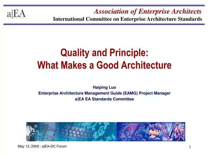 quality and principle what makes a good architecture