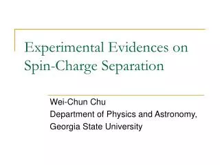 Experimental Evidences on Spin-Charge Separation