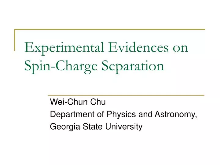 experimental evidences on spin charge separation