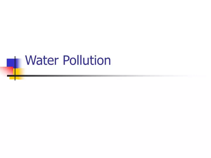 water pollution