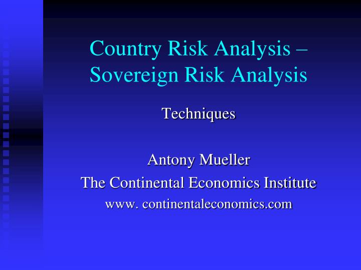 country risk analysis sovereign risk analysis