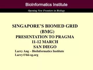 BioInformatics Institute