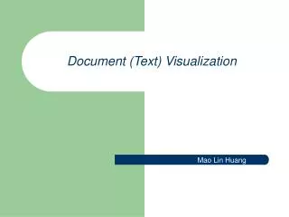 Document (Text) Visualization