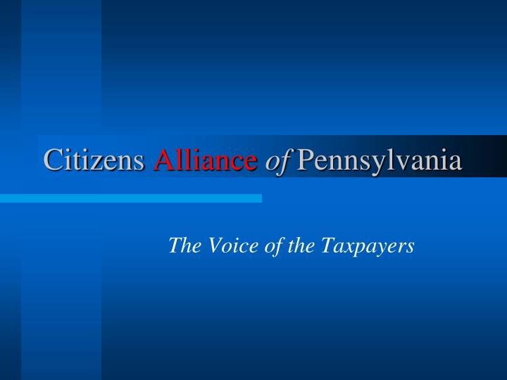 citizens alliance of pennsylvania