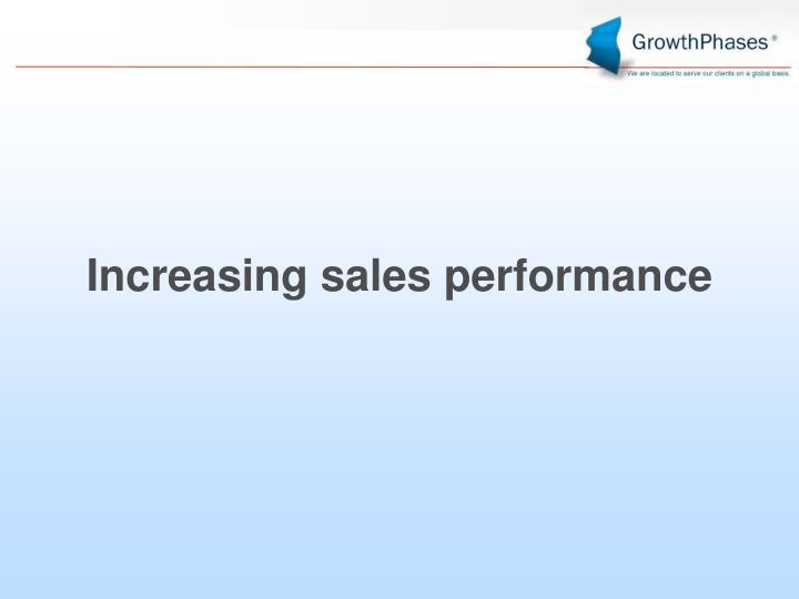 increasing sales performance