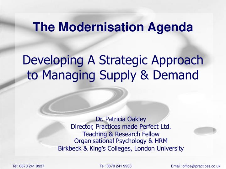developing a strategic approach to managing supply demand