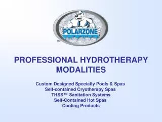 PROFESSIONAL HYDROTHERAPY MODALITIES