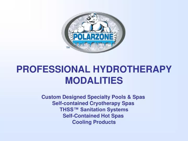 professional hydrotherapy modalities