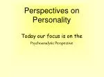 Perspectives on Personality - slide 1