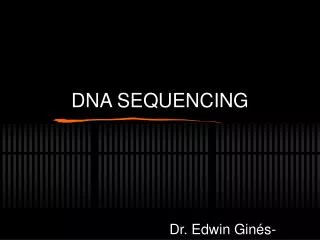 DNA SEQUENCING