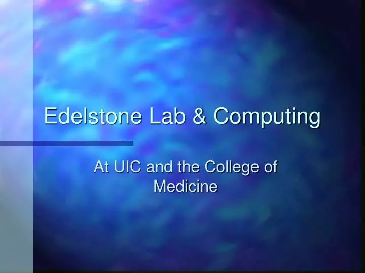 edelstone lab computing