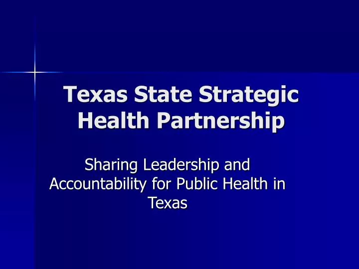 texas state strategic health partnership