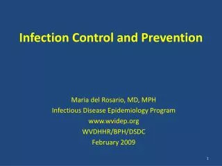 Infection Control and Prevention