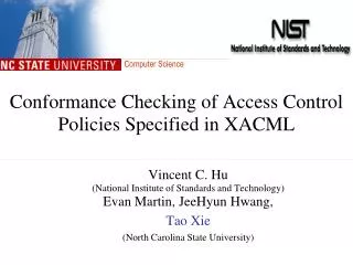 Conformance Checking of Access Control Policies Specified in XACML