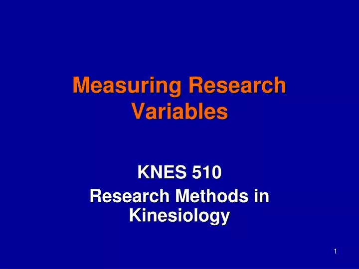 measuring research variables