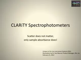 CLARiTY Spectrophotometers
