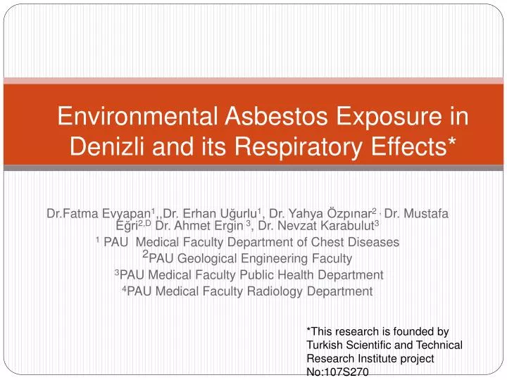 environmental asbestos exposure in denizli and its respiratory effects