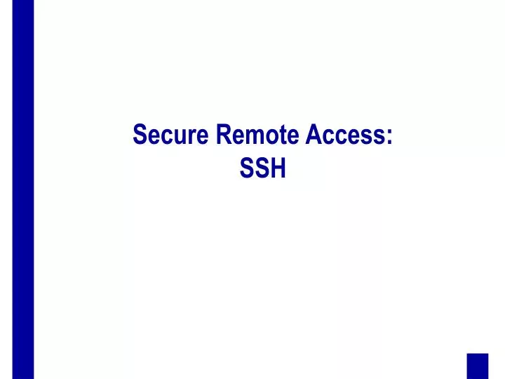 secure remote access ssh