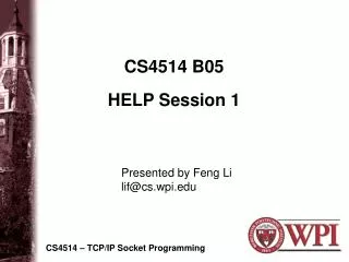 CS4514 B05 HELP Session 1