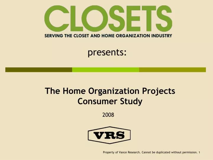 the home organization projects consumer study