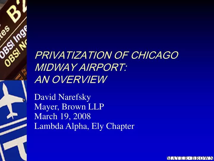 privatization of chicago midway airport an overview