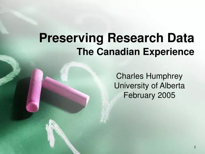 preserving research data the canadian experience