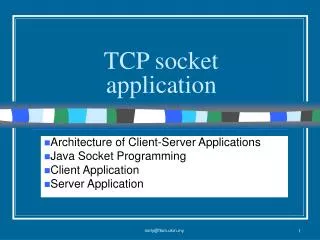TCP socket application
