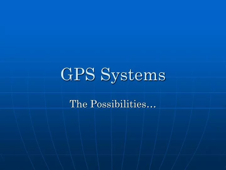 gps systems