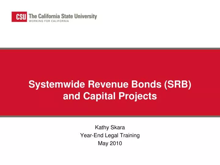 systemwide revenue bonds srb and capital projects