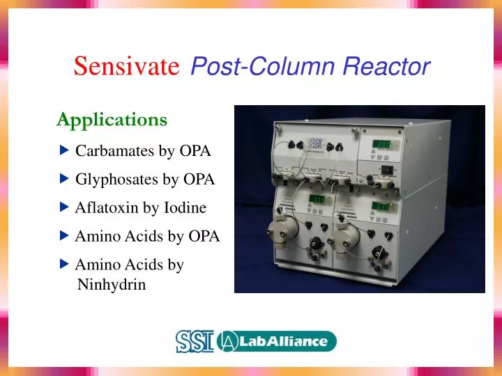 sensivate post column reactor